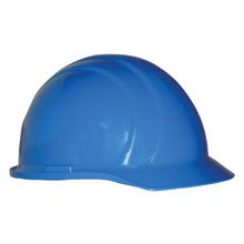 Hard Hat, 6 Point Ratchet Suspension, Blue - Latex, Supported